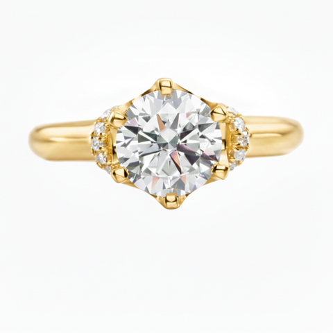 Anel em prata .925 e 2.5 CT moissanite