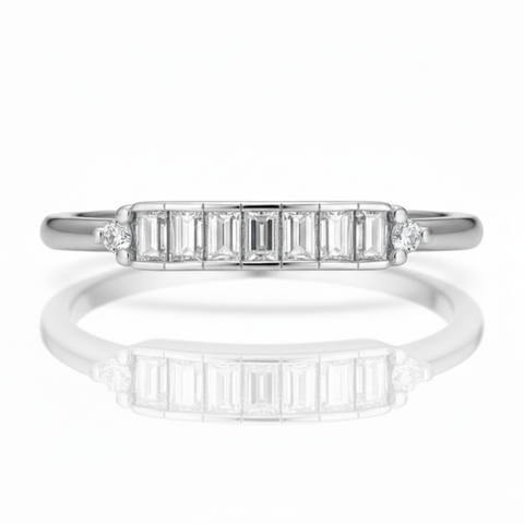 Anel em prata .925 e moissanite