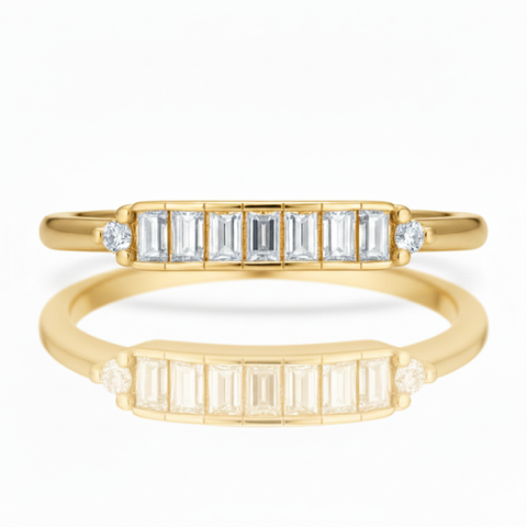 Anel em prata .925 e moissanite