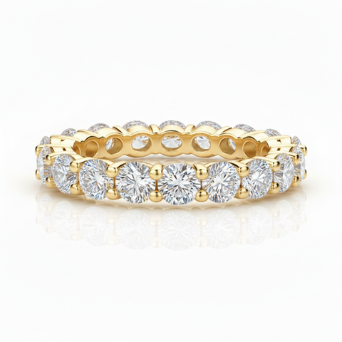 Aliança em prata .925 e 3mm moissanite