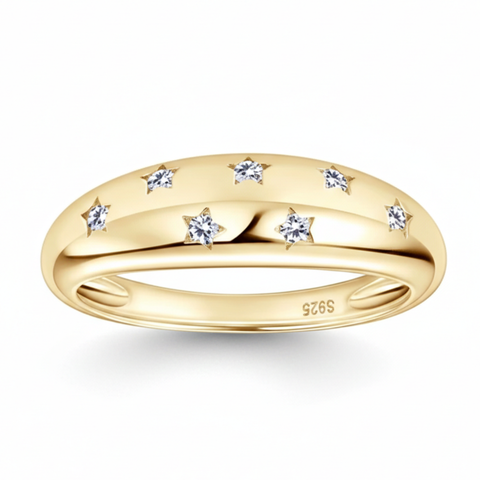 Anel em prata .925 e moissanite