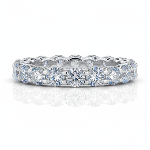 Aliança em prata .925 e 2.50. CT moissanite