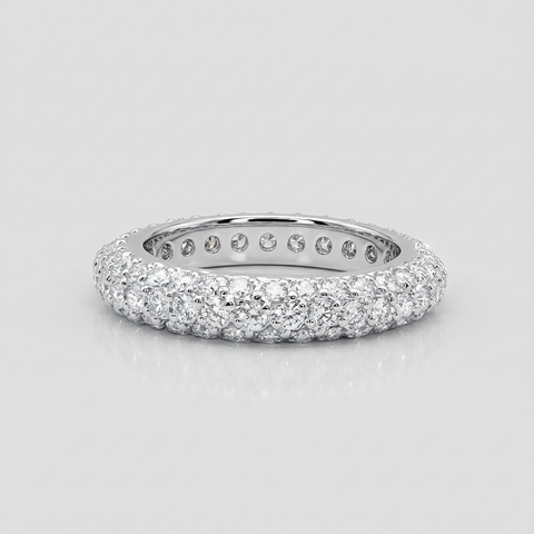 Anel flores com zircônia e ametista