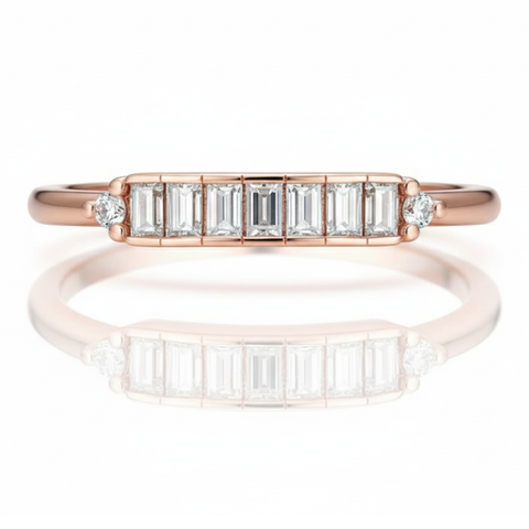 Anel em prata .925 e moissanite