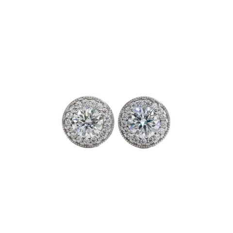 Brinco em prata 925 e moissanite 2.4ct