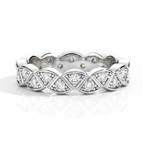 Anel em prata .925 e moissanite