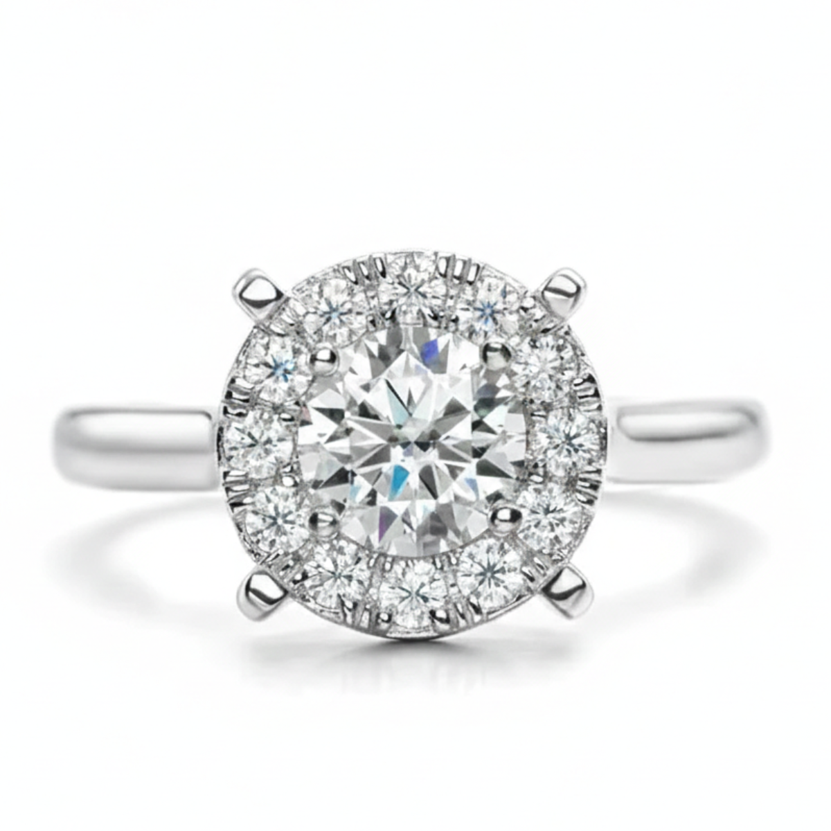 Solitário em prata .925 e 1.5ct moissanite