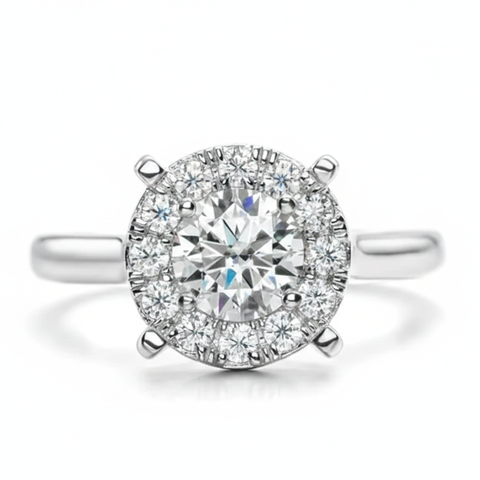 Solitário em prata .925 e 1.5ct moissanite