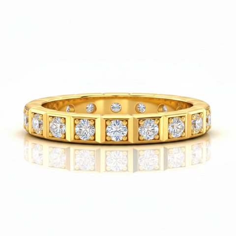 Anel em prata .925 e 2.2mm moissanites