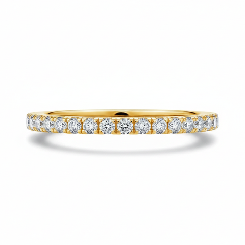 Aliança em prata .925 e 1.5mm moissanite.