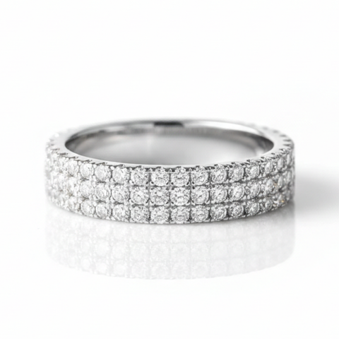 Anel em prata .925 e moissanite
