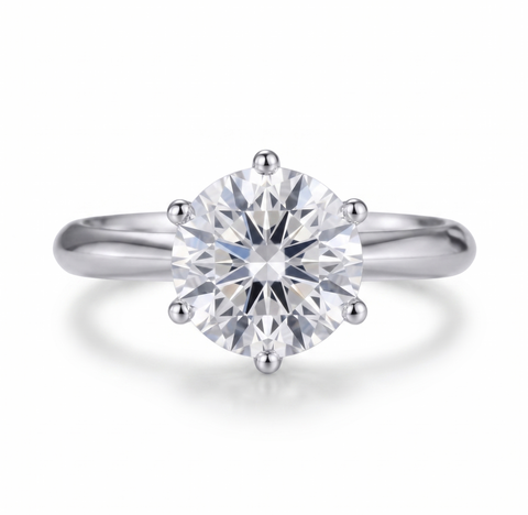 Solitário em prata .925 e 1,2,3,5 ou 10 CT Moissanite