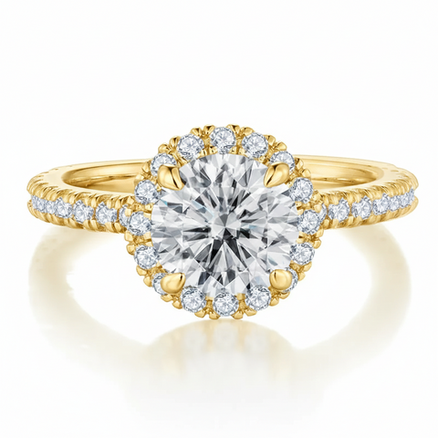 Solitário em prata .925 e 2.75ct Moissanite