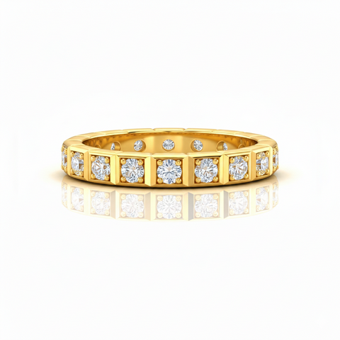 Anel em prata .925 e 2.2mm moissanites