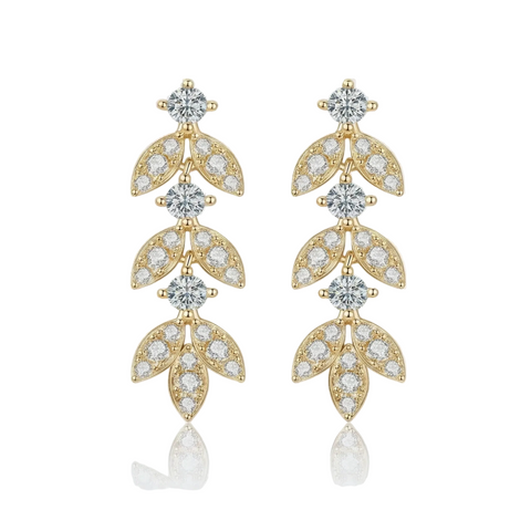 Brinco em prata .925 e 0.6ct  moissanite