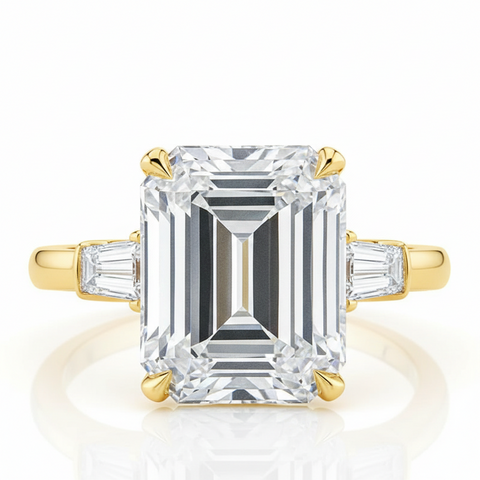 Anel em prata .925 e 5.0 CT moissanite