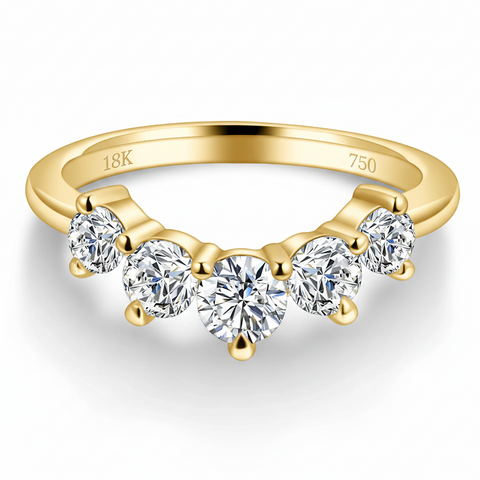 Anel em prata .925 e 1.5CT moissanite