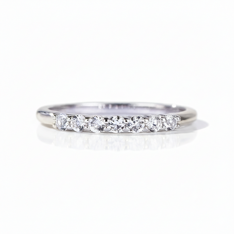 Anel em prata .925 e moissanite