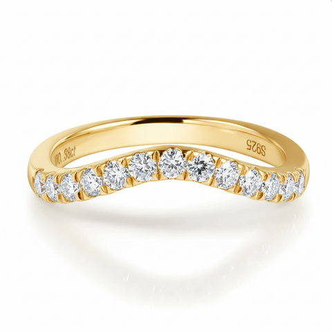 Anel em prata .925 e 0.39CT moissanite