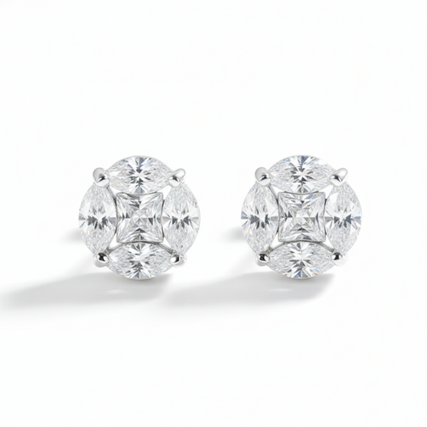 【11874】Aria Diamond EJ230 マツモク ジャパビン Brinco em prata .925 e 3.2ct Moissanite – illi925
