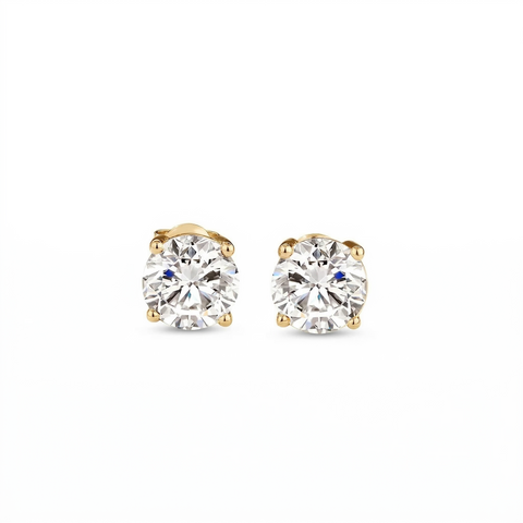 Brinco  em prata .925 e 0.3, 0.5, 1.0, 2.0 CT Moissanite.