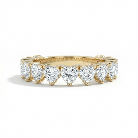 Anel em  Coração em prata .925  e 3 ,4, 5 mm moissanite.