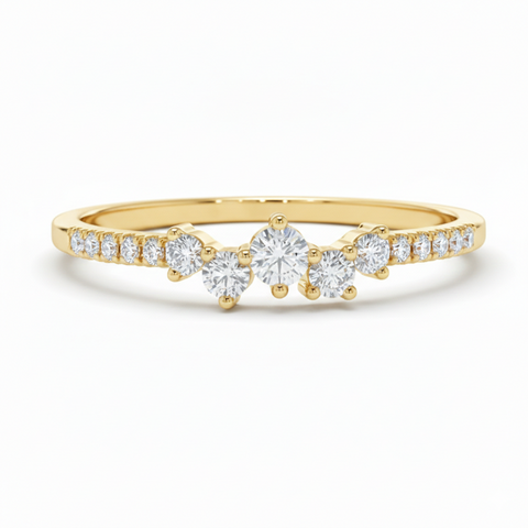 Anel em prata .925 e moissanite