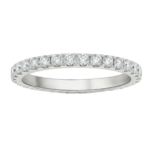 Aliança em prata .925 e 2mm moissanite