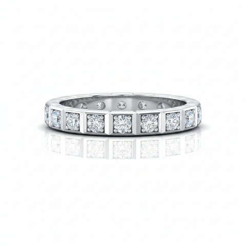 Anel em prata .925 e 2.2mm moissanites