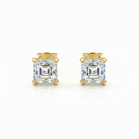 Brinco em prata .925 e 1ct moissanite