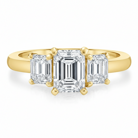 Solitário em prata .925 e 3.0 CT  moissanite