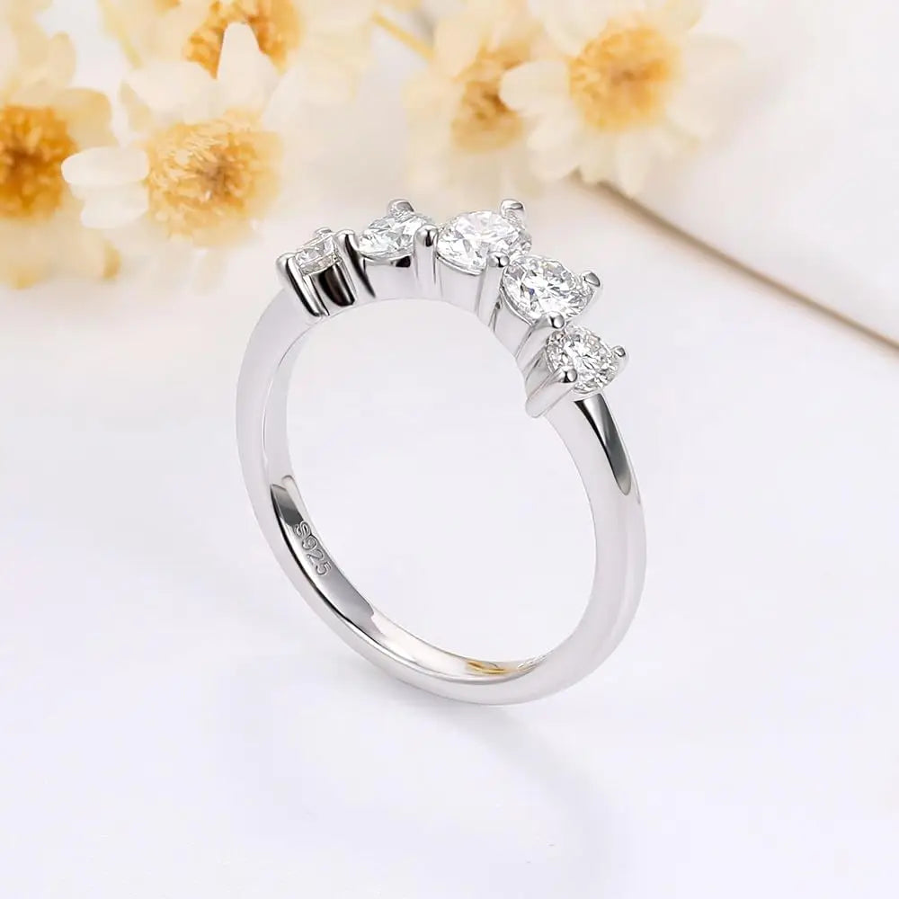 Anel em prata .925 e 1.5CT moissanite