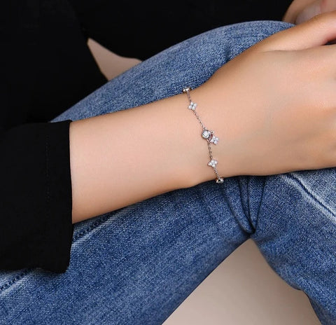 Pulseira em prata .925 e moissanite