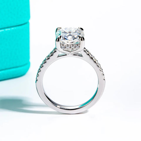 Anel em prata .925 e3 CT moissanite