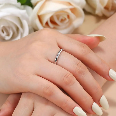 Anel em prata .925 e moissanite