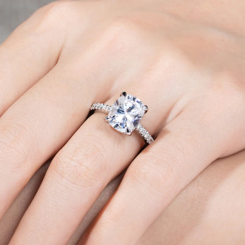Anel em prata .925 e3 CT moissanite
