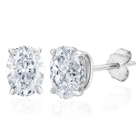 Brinco em prata .925 e 2.0, 3.0, ou 4.0ct moissanite