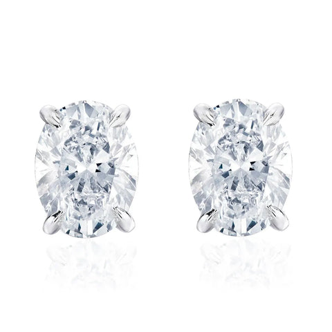 Brinco em prata .925 e 2.0, 3.0, ou 4.0ct moissanite