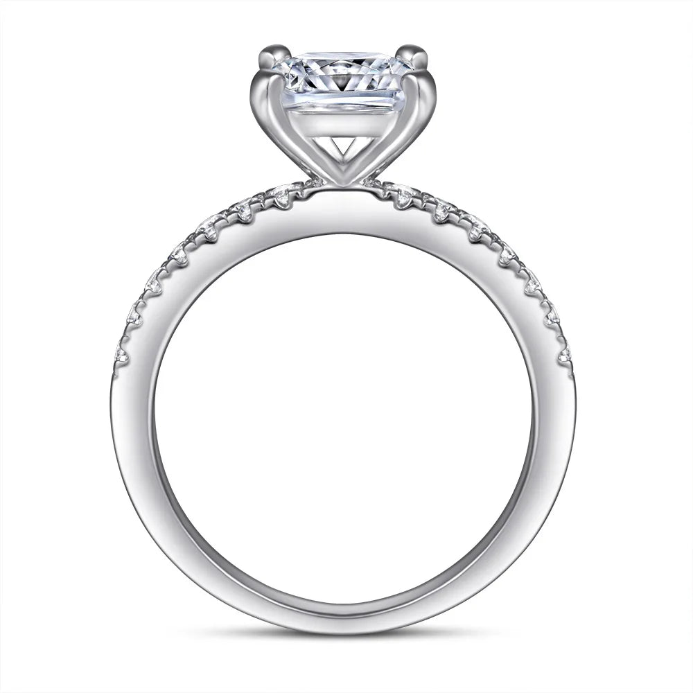 Solitário em prata .925 e 1.2 CT  moissanite