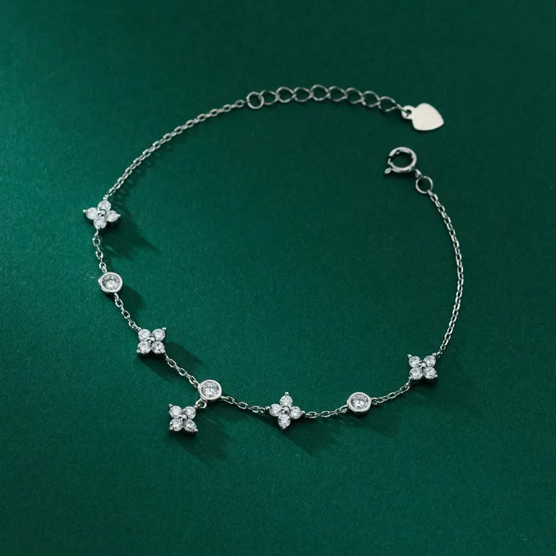 Pulseira em prata .925 e moissanite