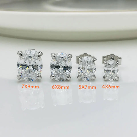 Brinco em prata .925 e 2.0, 3.0, ou 4.0ct moissanite