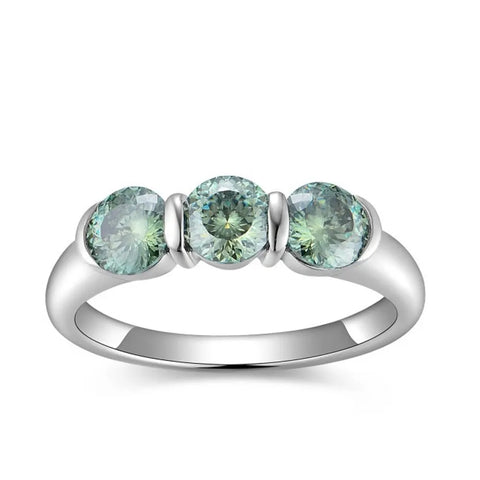 Anel Moissanite em prata .925 e moissanite 5mm