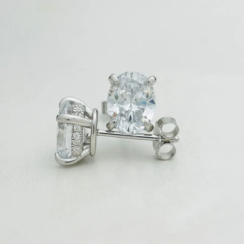 Brinco em prata .925 e 2.0, 3.0, ou 4.0ct moissanite