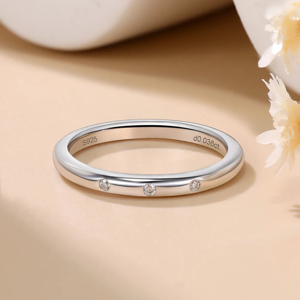 Anel em prata .925 e moissanite