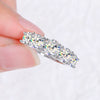 Meia aliança em prata .925 e 3.6 CT moissanite