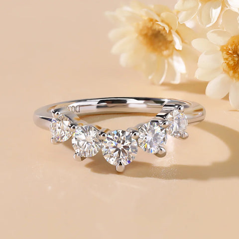 Anel em prata .925 e 1.5CT moissanite