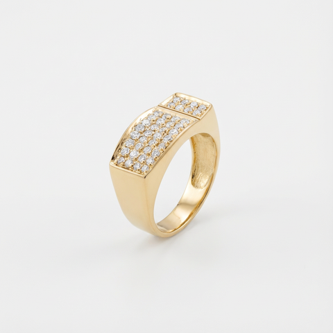 Anel future com zircônia