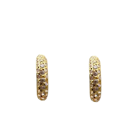 Brinco argola com zircônia