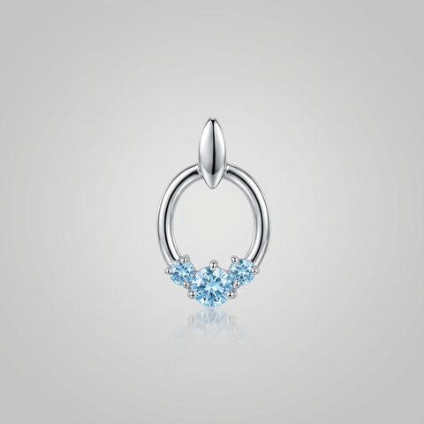 Pingente em topázio azul