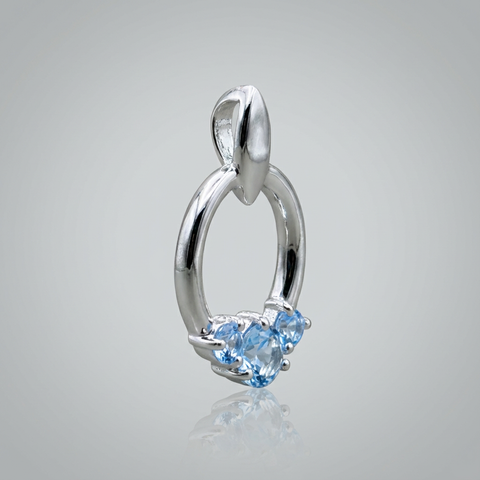 Pingente em topázio azul